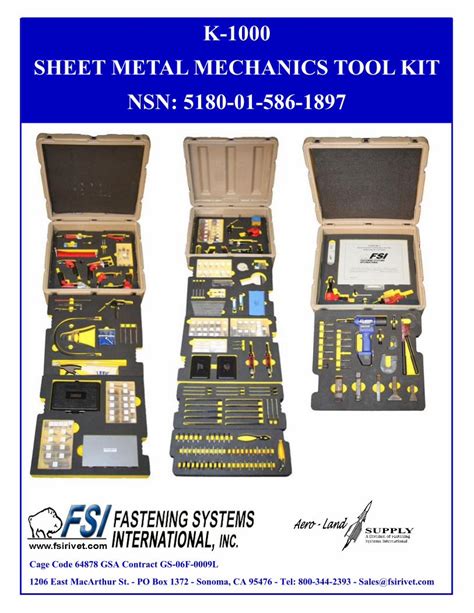 sheet metal kit|sheet metal mechanics tool kit.